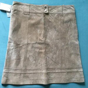 Skotts Suede Skirt Womens Natural  Leather A Line size 12